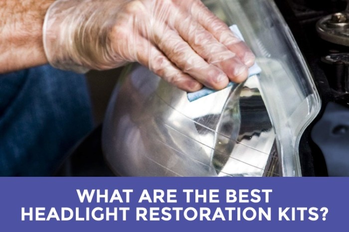 Headlight restoration kits
